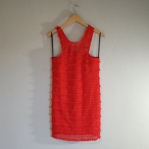Red Fringed Party Dress